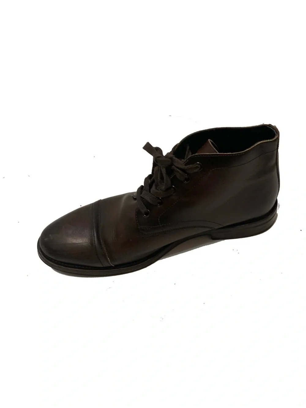 thursday cadet Men's Brown Leather Lace-Up Chukka Boots